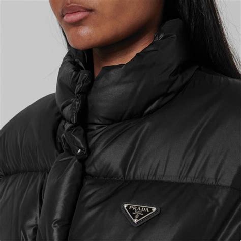 prada jacket women's puffer|Prada women's double breasted jackets.